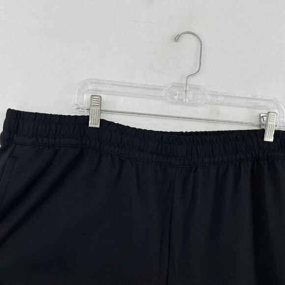 Luxe Jogger Pants Men's Sz 2XL Black Elastic Waist High-Rise Zip Pocket Tapered - Picture 9 of 13